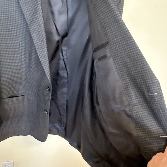 Jos A Bank Mens Gordon 2B Signature Sportcoat Grey Houndstooth 46L Wool Blend - Picture 16 of 16
